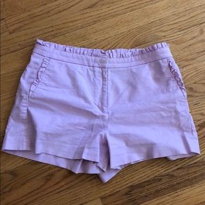 High-waisted ruffle shorts